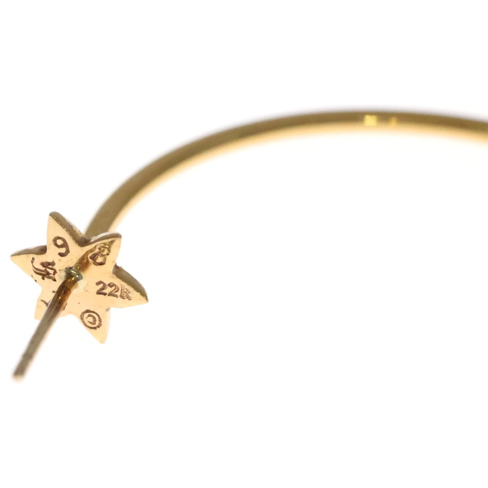 CHROME HEARTS(クロムハーツ) 22K STAR HOOP スターフープピアス ゴールド