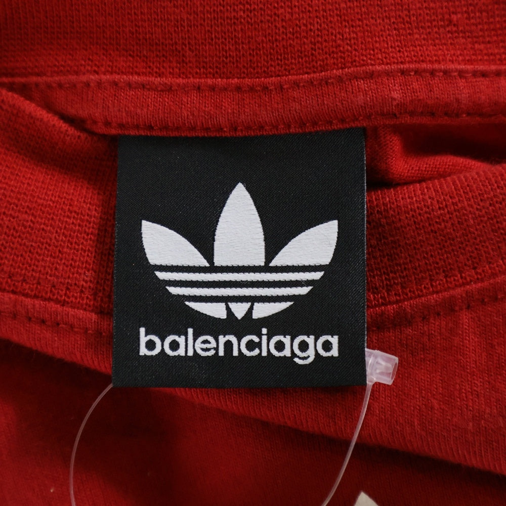 BALENCIAGA(バレンシアガ) ×adidas T-Shirt アディダス 半袖Tシャツ レッド 739101 TNVA6