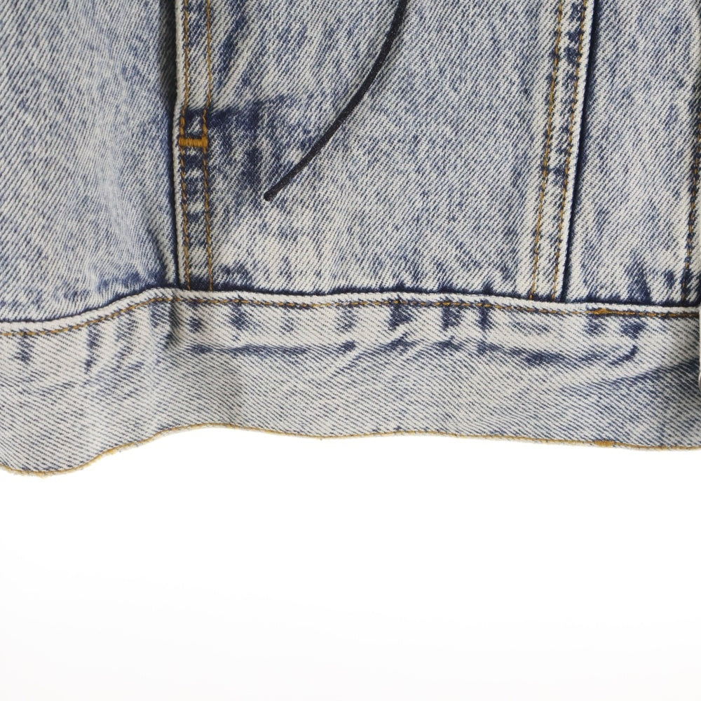 STUSSY(ステューシー) ×Dries Van Noten Hand Stencilled Denim Jacket ドリスヴァンノッテン ステンシル 総柄デニムジャケット インディゴ