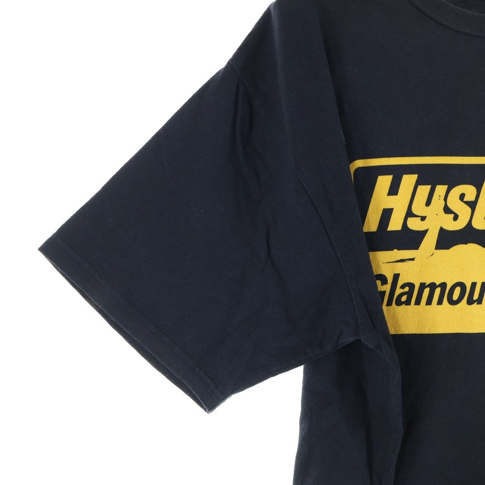 HYSTERIC GLAMOUR(ヒステリックグラマー) Logo Tee フロントロゴプリント半袖Tシャツ ブラック 02232CT10