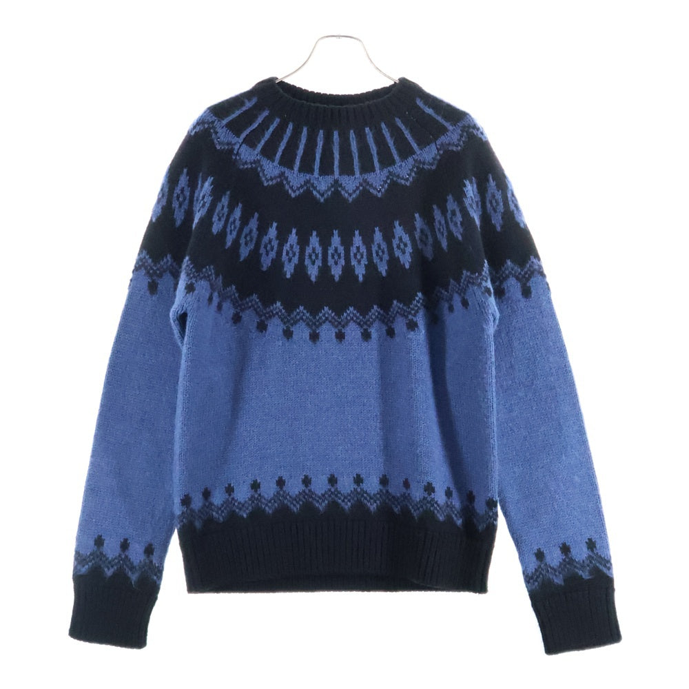 CristaSeya(クリスタセヤ) OVERSIZED MOUNTAIN SWEATER オーバーサイズ マウンテン スウェット ブラック/ブルー セーター