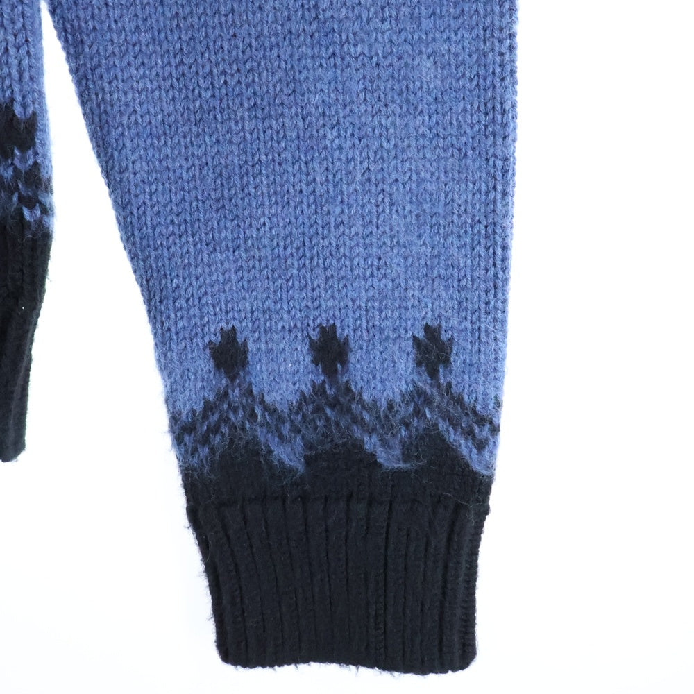 CristaSeya(クリスタセヤ) OVERSIZED MOUNTAIN SWEATER オーバーサイズ マウンテン スウェット ブラック/ブルー セーター