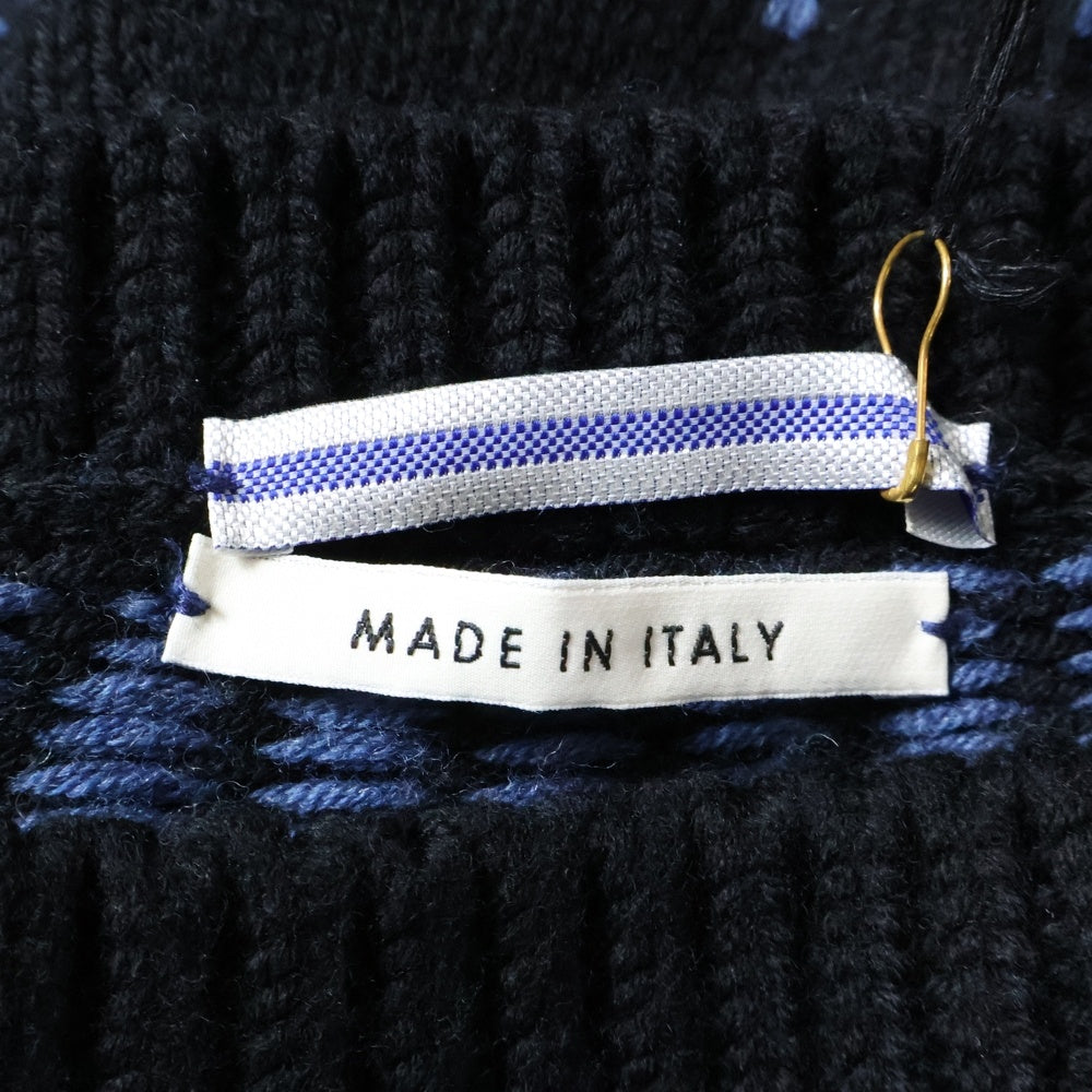 CristaSeya(クリスタセヤ) OVERSIZED MOUNTAIN SWEATER オーバーサイズ マウンテン スウェット ブラック/ブルー セーター