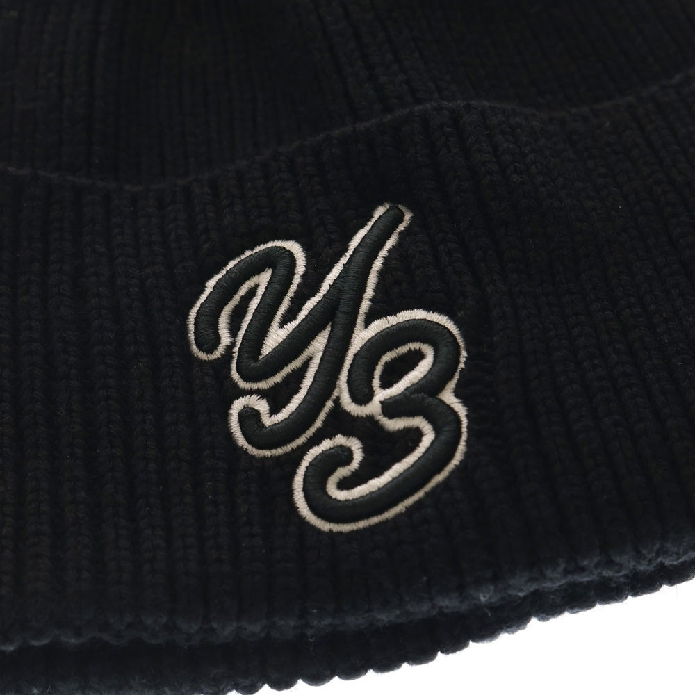 Y-3(ワイスリー) LOGO BEANIE ロゴ刺繍 ビーニー ニット帽 ブラック IP1857