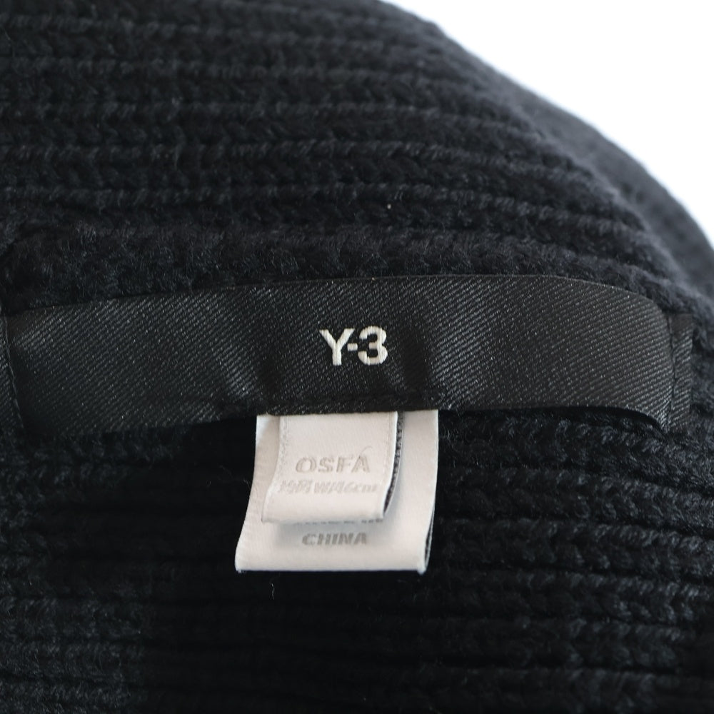 Y-3(ワイスリー) LOGO BEANIE ロゴ刺繍 ビーニー ニット帽 ブラック IP1857