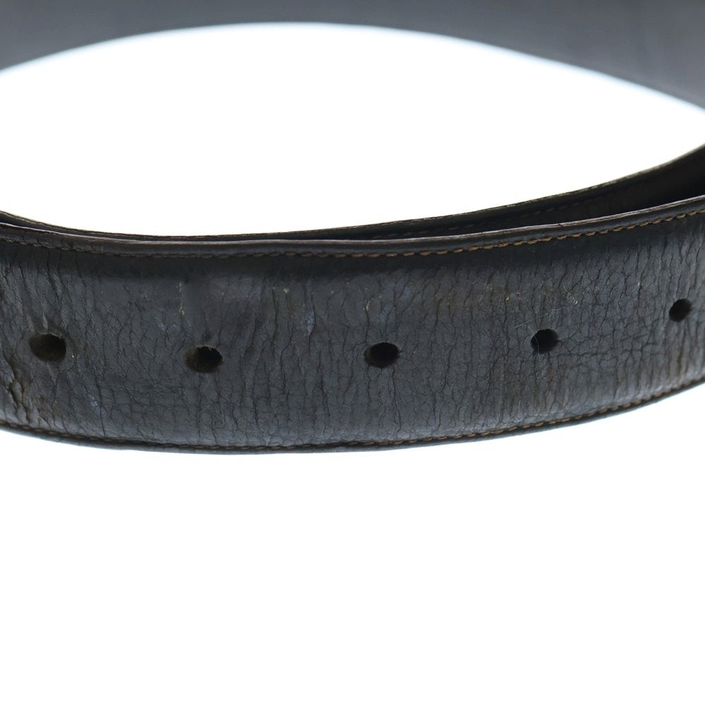 CHROME HEARTS(クロムハーツ) 1.5 STRAP 1.5inch スクロールレーベルリベッツ レザーベルト ブラック