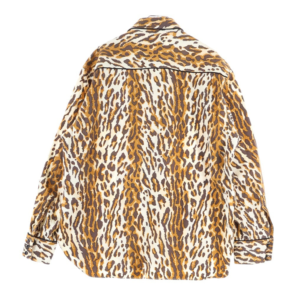 WACKO MARIA(ワコマリア) ×WOLF'S HEAD WESTERN SHIRT L/S ウルフズヘッド ウエスタン 長袖シャツ ブラウン