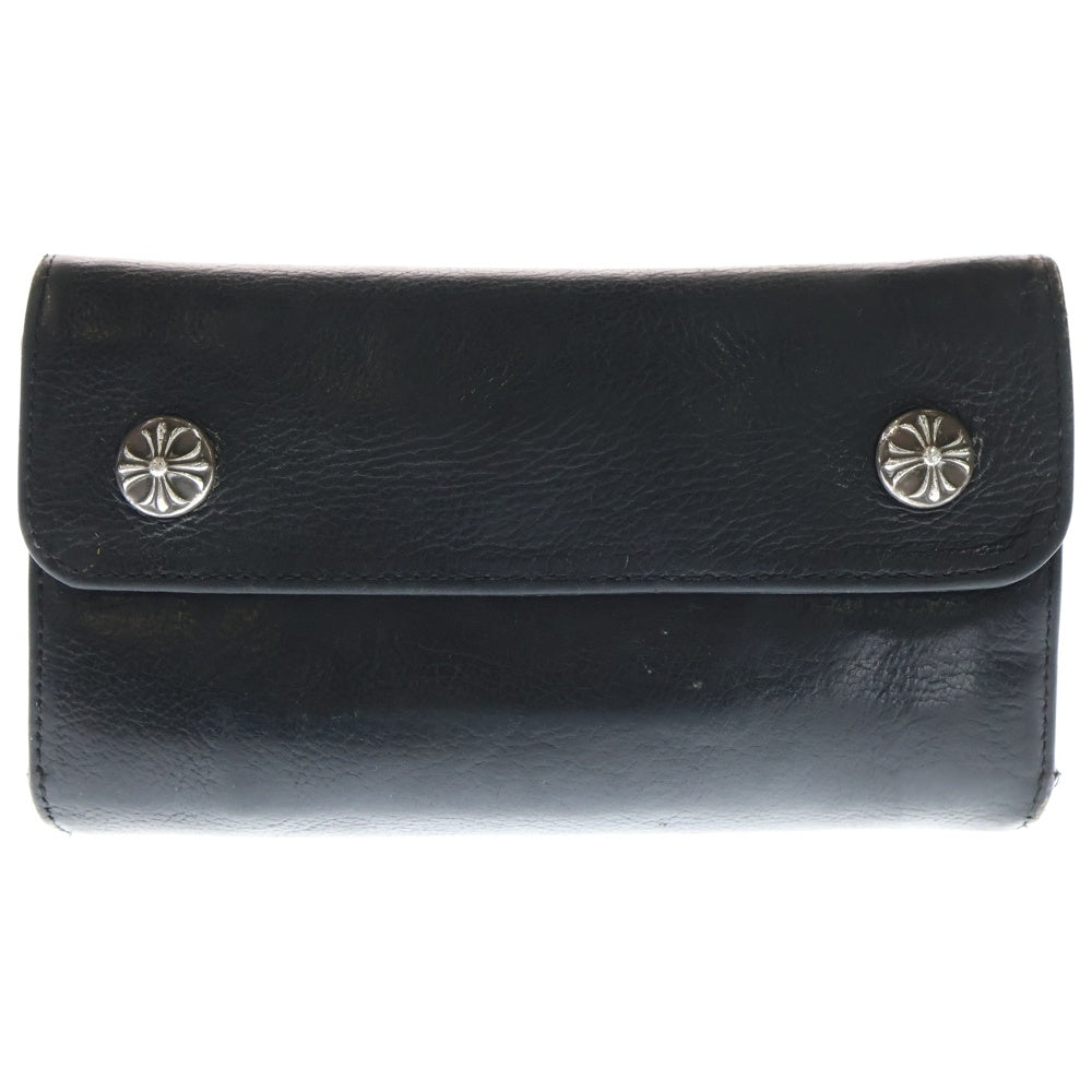 CHROME HEARTS(クロムハーツ) WAVE ウェーブ レザーウォレット 財布 ブラック BCA374