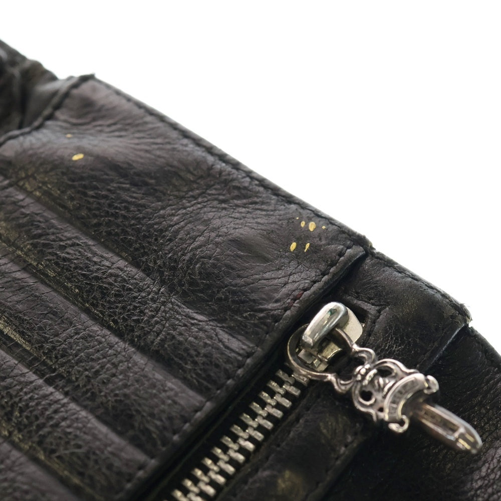 CHROME HEARTS(クロムハーツ) WAVE ウェーブ レザーウォレット 財布 ブラック BCA374