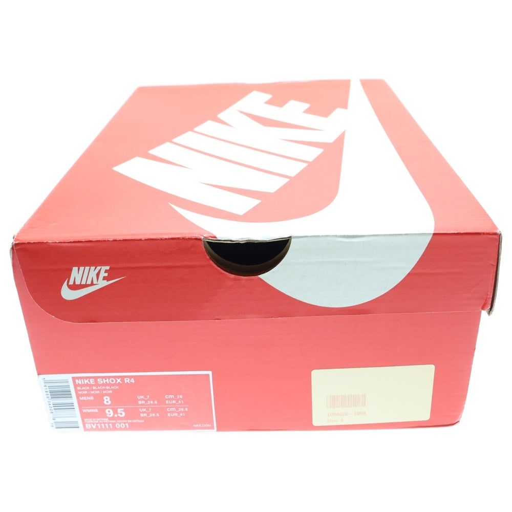 NIKE(ナイキ) SHOX R4 トリプルブラック ショックス ローカットスニーカー US8/26cm BV1111-001