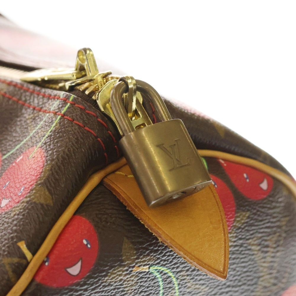 LOUIS VUITTON(ルイヴィトン) モノグラムチェリー キーポル45 レザーボストンバッグ ブラウン M95011