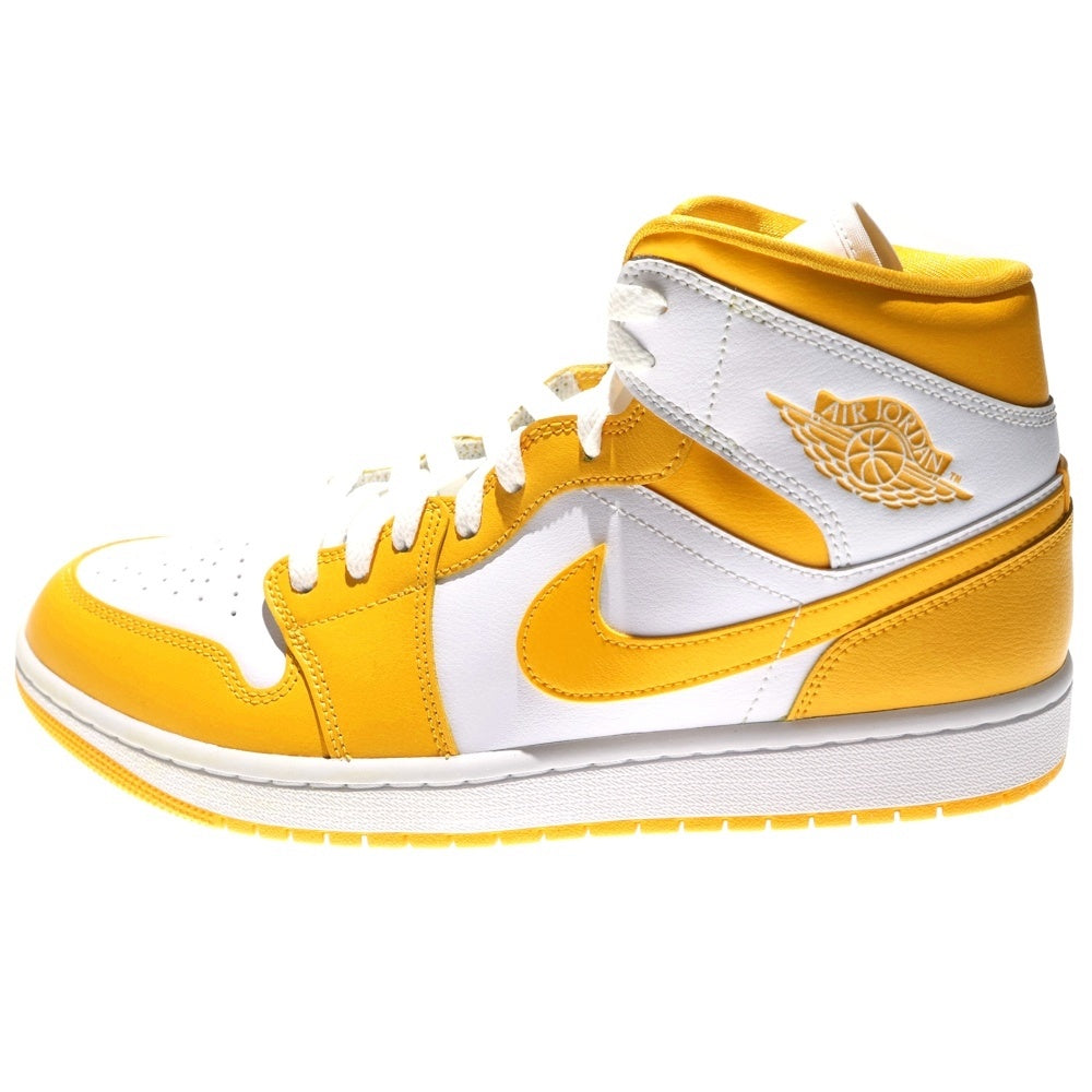 NIKE(ナイキ) WMNS AIR JORDAN 1 MID Lemon ウィメンズ エアジョーダン1 レモン ミッドカットスニーカー イエロー/ホワイト US11.5/28.5cm BQ6472-117