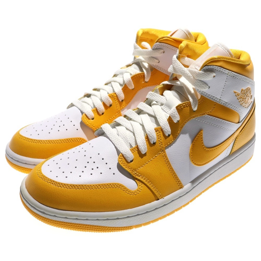 NIKE(ナイキ) WMNS AIR JORDAN 1 MID Lemon ウィメンズ エアジョーダン1 レモン ミッドカットスニーカー イエロー/ホワイト US11.5/28.5cm BQ6472-117