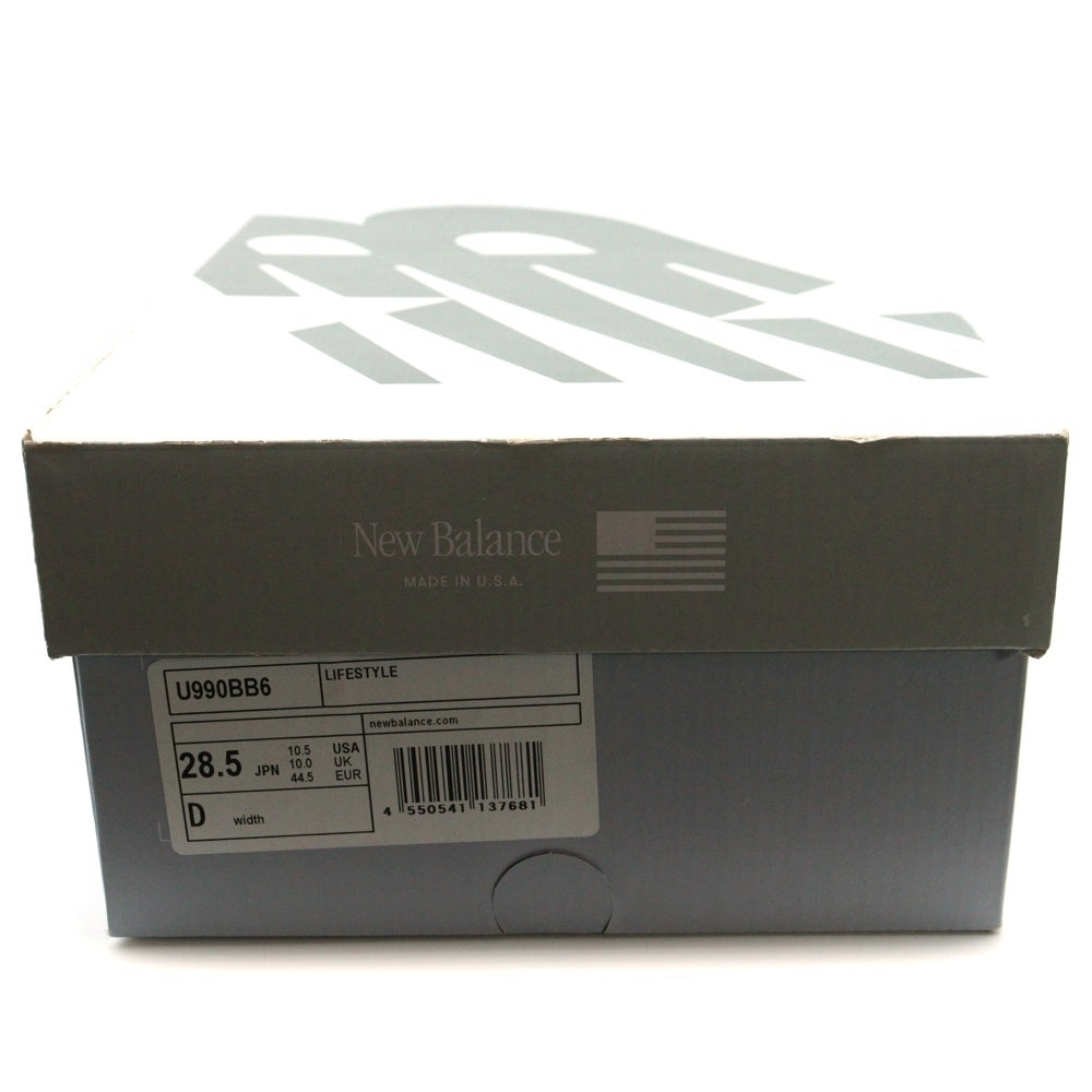 New Balance(ニューバランス) U990BB6 TRIPLE BLACK スエードメッシュローカットスニーカー ブラック US10.5/28.5cm