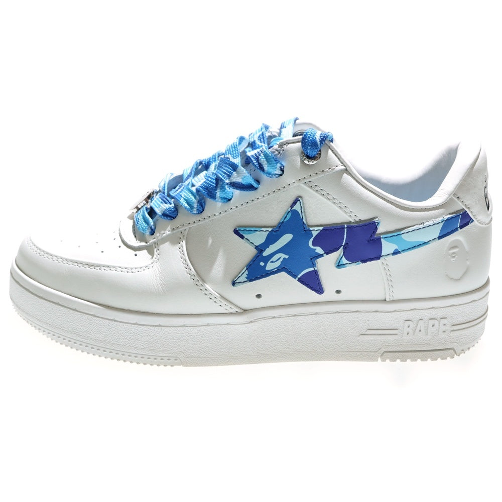 A BATHING APE(アベイシングエイプ) ABC CAMO BAPE STA ベイプスタ ローカットスニーカー ブルー/ホワイト US7/25cm OZXSHM191335N