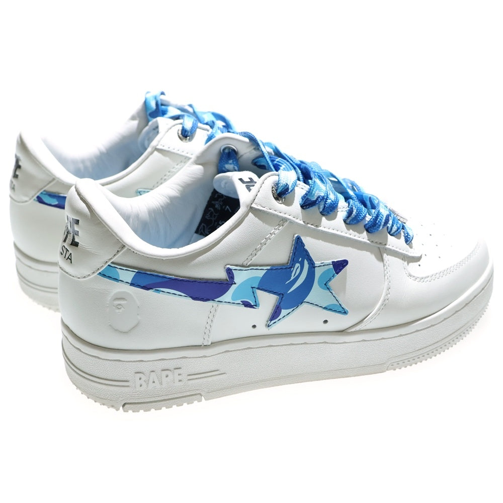 A BATHING APE(アベイシングエイプ) ABC CAMO BAPE STA ベイプスタ ローカットスニーカー ブルー/ホワイト US7/25cm OZXSHM191335N