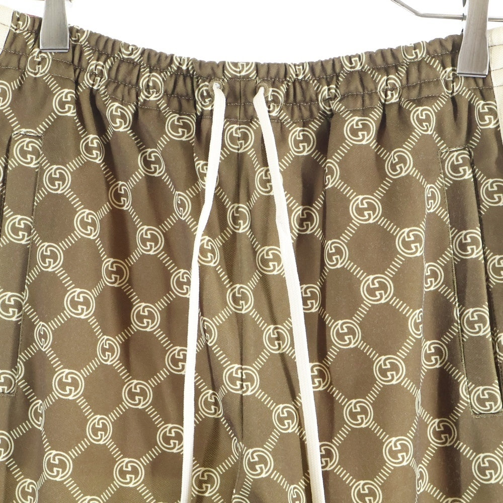 GUCCI(グッチ) インターロッキングG GG柄 サイドスナップトラックパンツ レディース ブラウン 671496 XJD1G