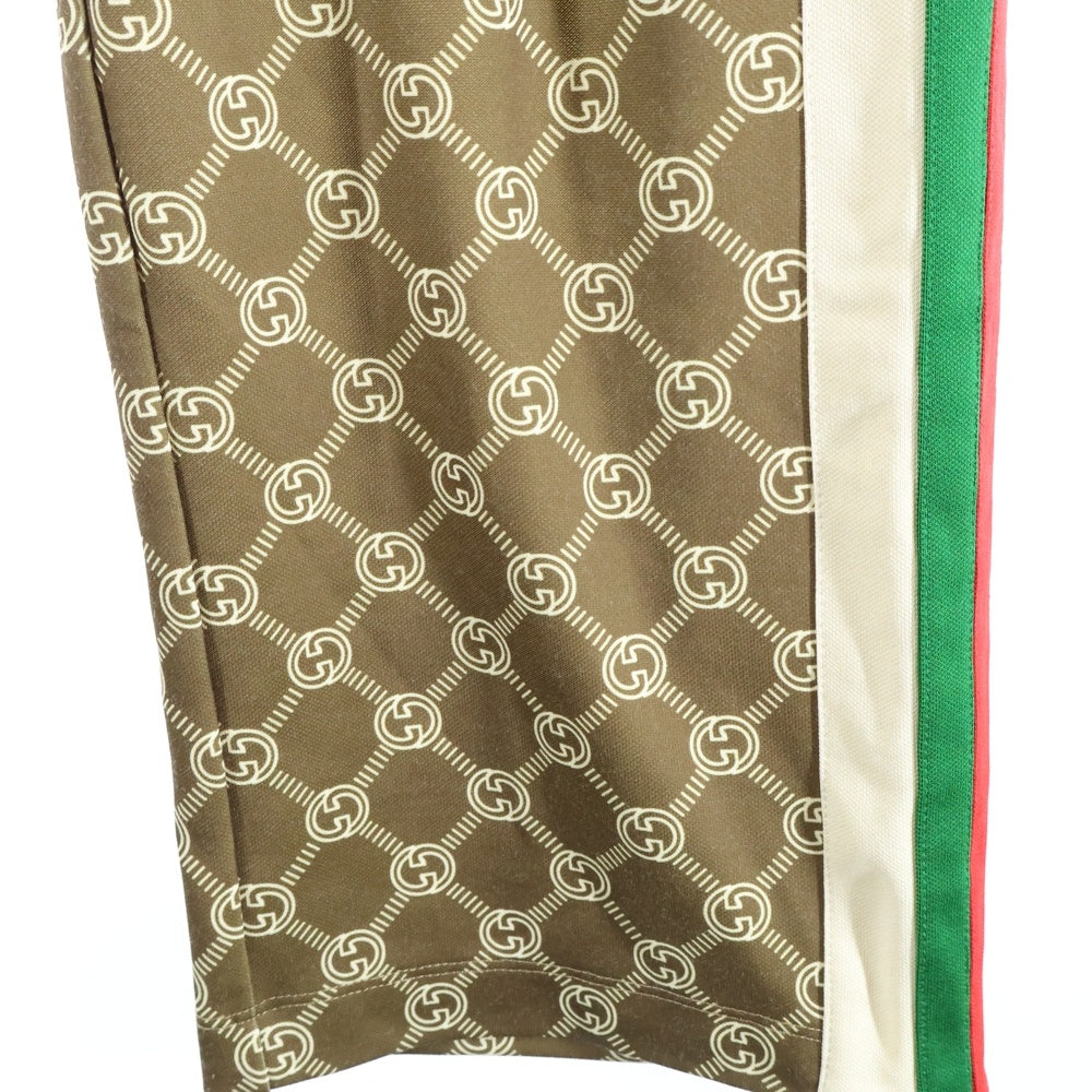 GUCCI(グッチ) インターロッキングG GG柄 サイドスナップトラックパンツ レディース ブラウン 671496 XJD1G