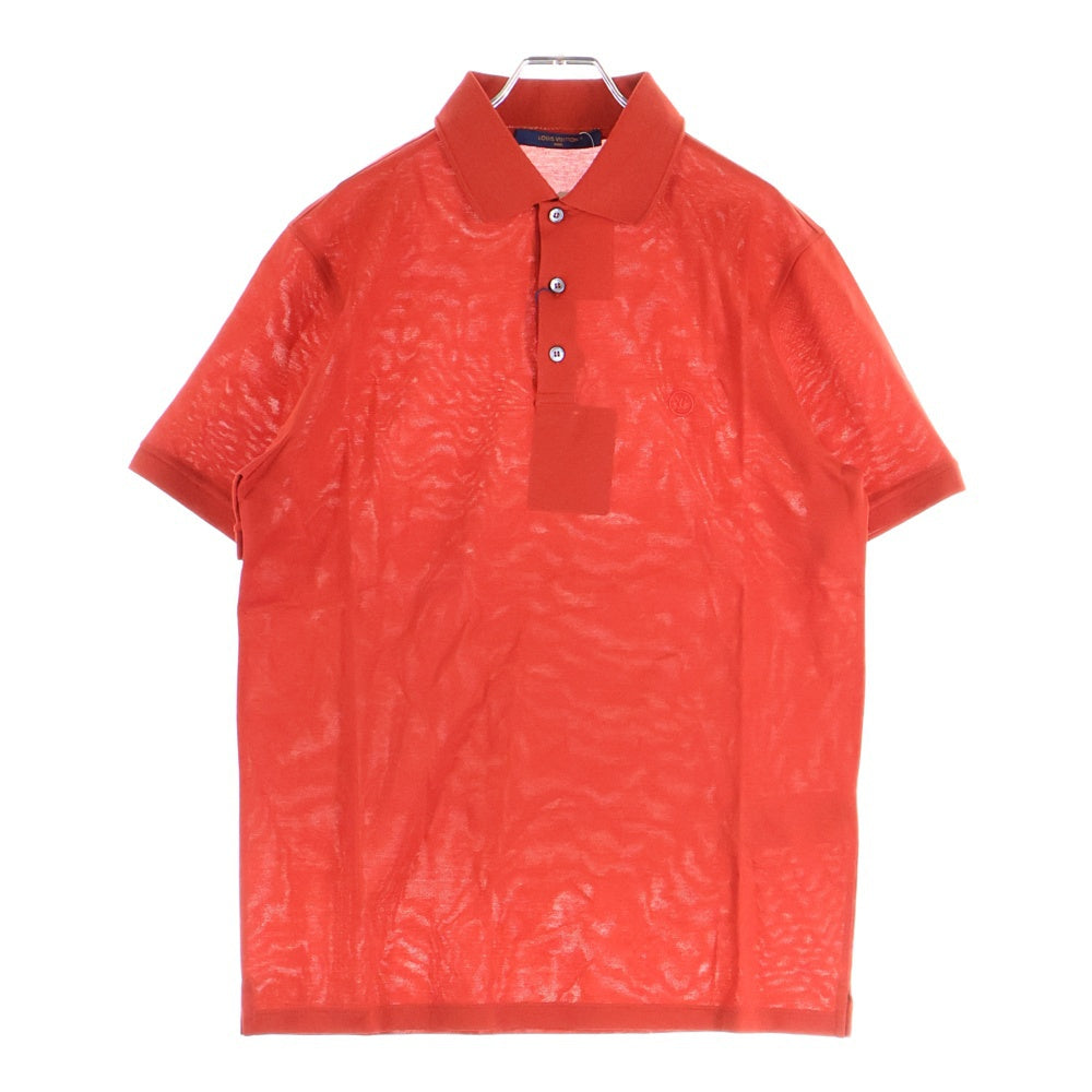 LOUIS VUITTON(ルイヴィトン) 23SS フロントロゴ刺繍 半袖ポロシャツ レッド RM232Q JEA HAJR32