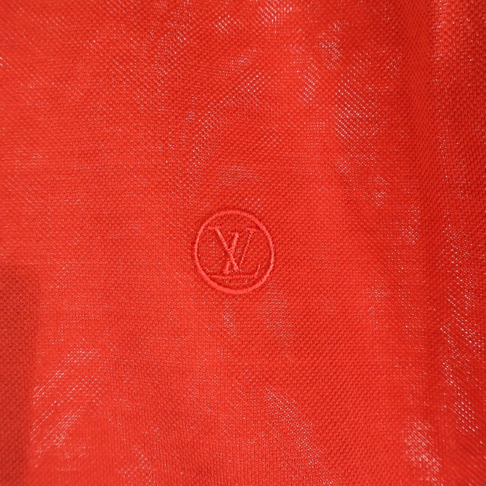 LOUIS VUITTON(ルイヴィトン) 23SS フロントロゴ刺繍 半袖ポロシャツ レッド RM232Q JEA HAJR32