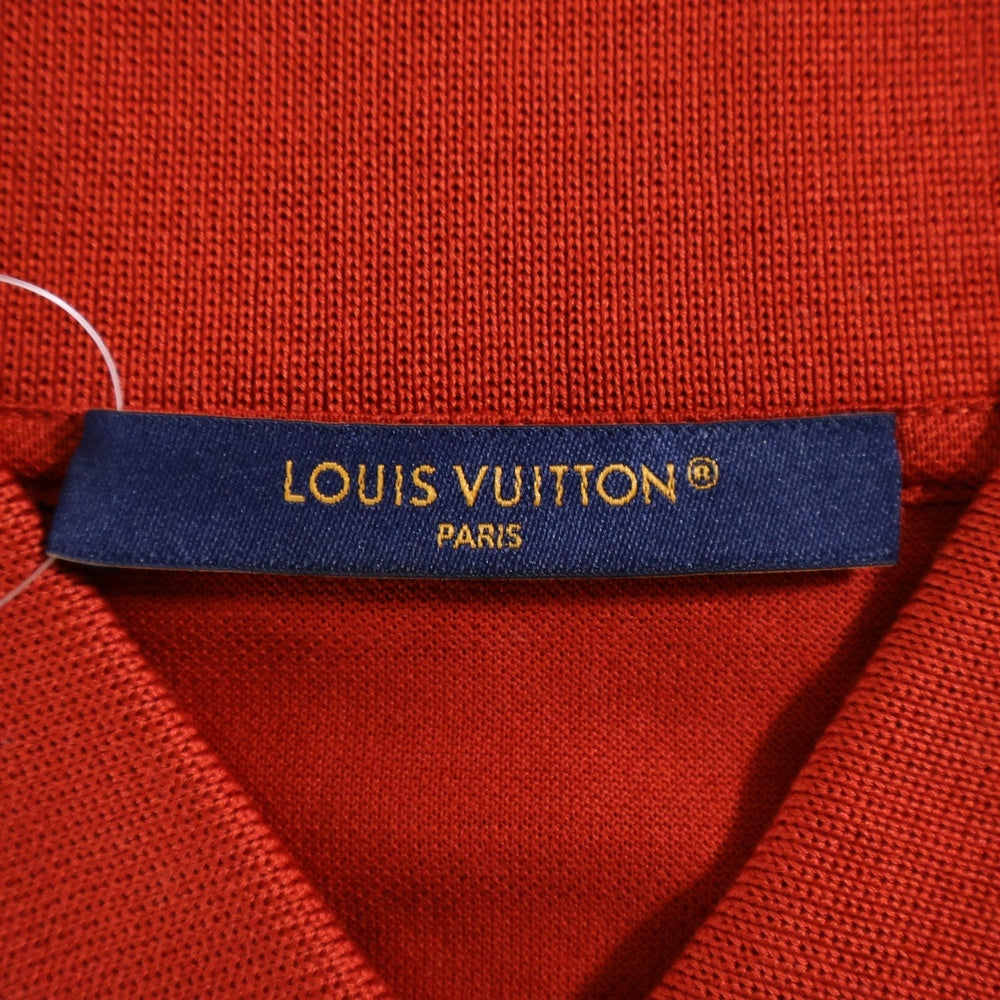 LOUIS VUITTON(ルイヴィトン) 23SS フロントロゴ刺繍 半袖ポロシャツ レッド RM232Q JEA HAJR32