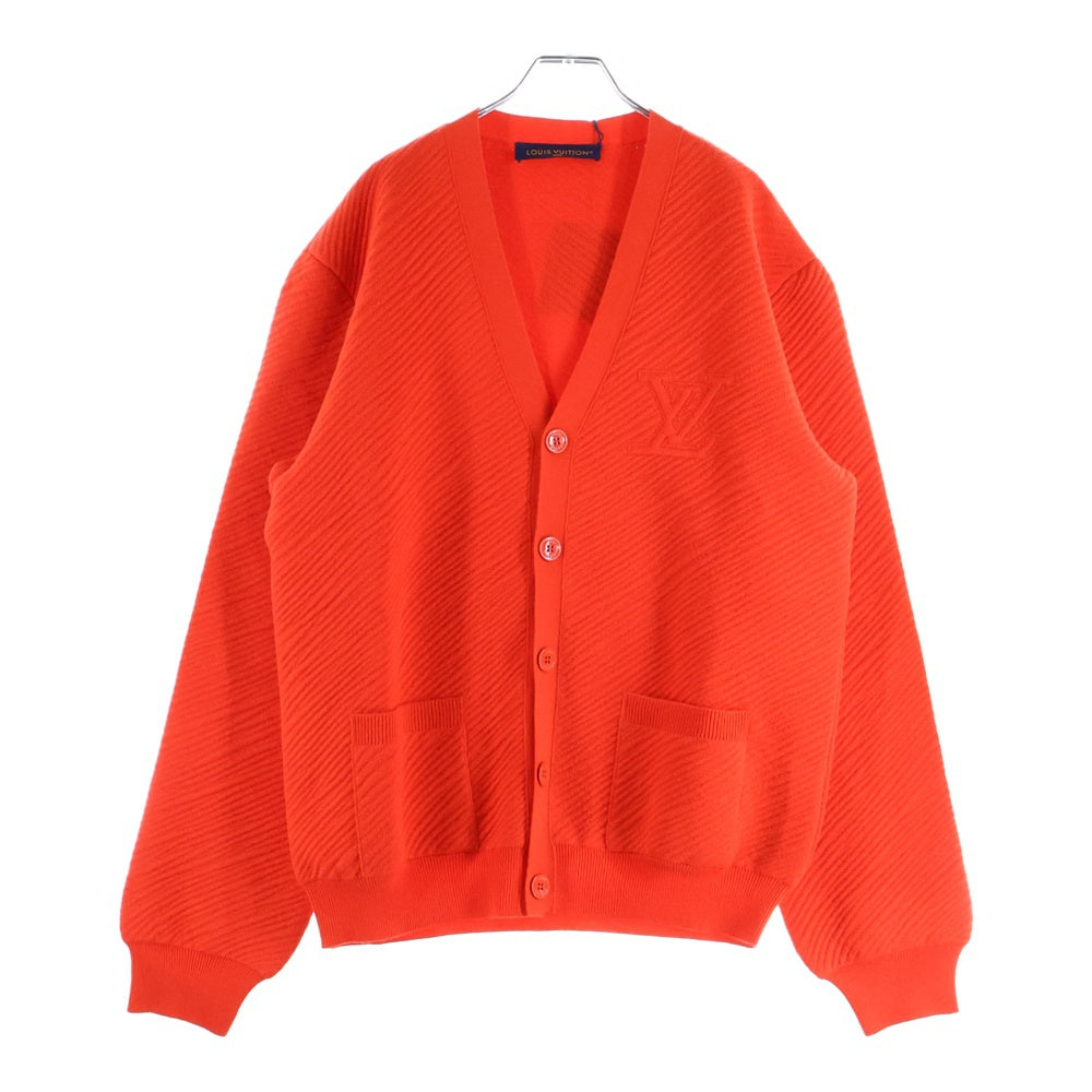 LOUIS VUITTON(ルイヴィトン) 24SS フロントLVロゴ ウール カーディガン レッド RM241M ZLL HQN03W