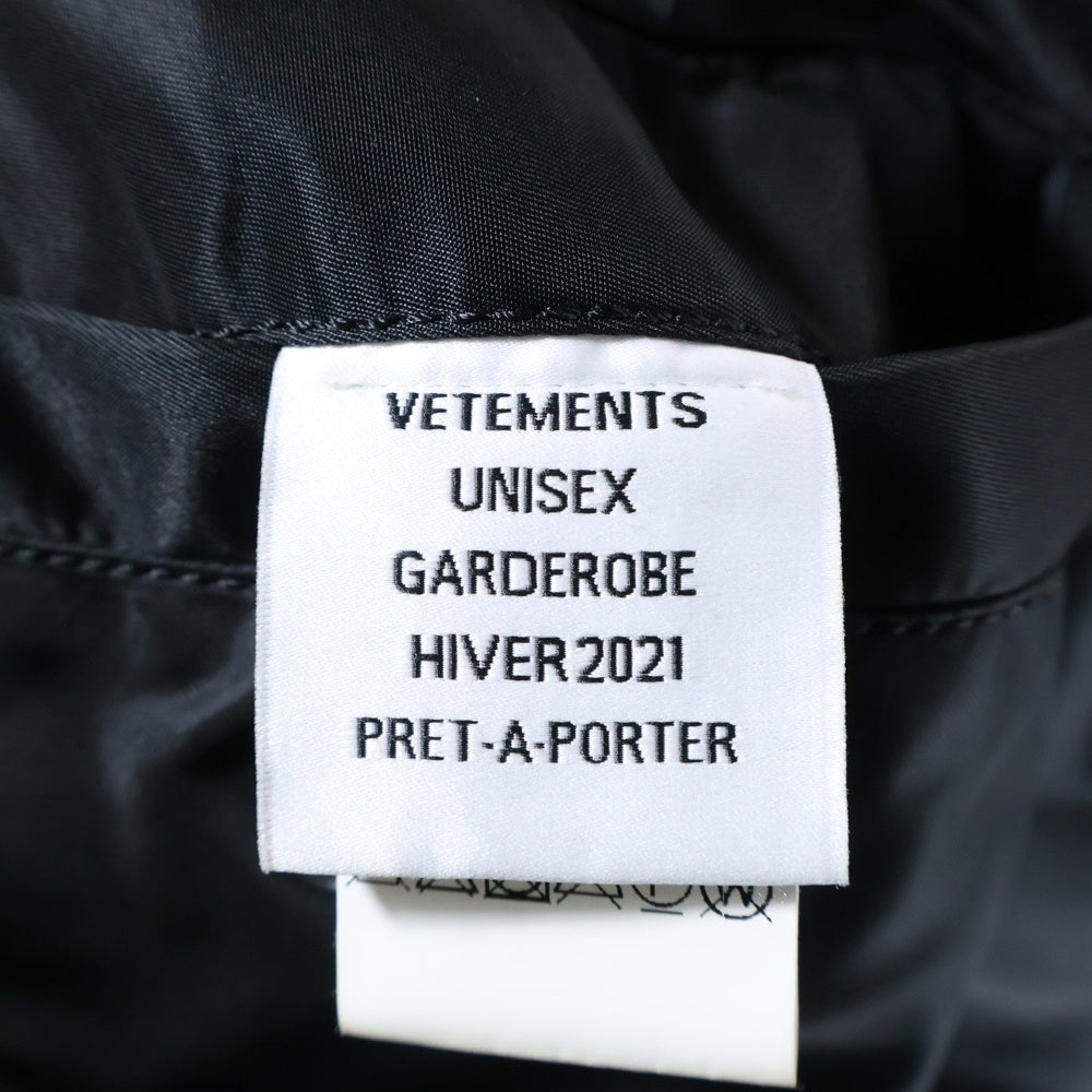 VETEMENTS(ヴェトモン) 20AW リバーシブルダブルジッパー ミリタリージャケット ブルゾン ブラック/アイボリー UAH21JA001