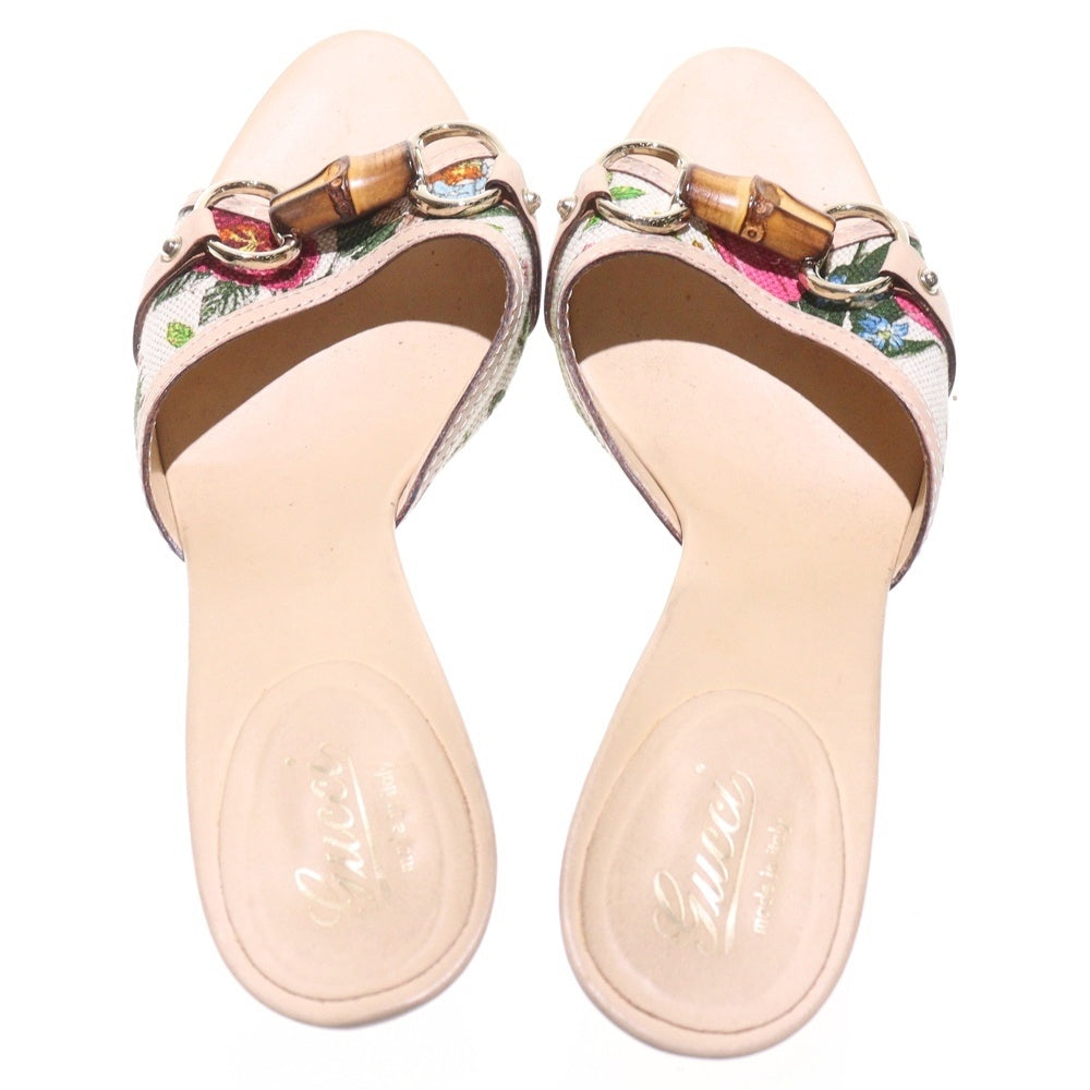 GUCCI(グッチ) Banboo Horsebit Sandals バンブーホースビットサンダル ミュール レディース ベージュ