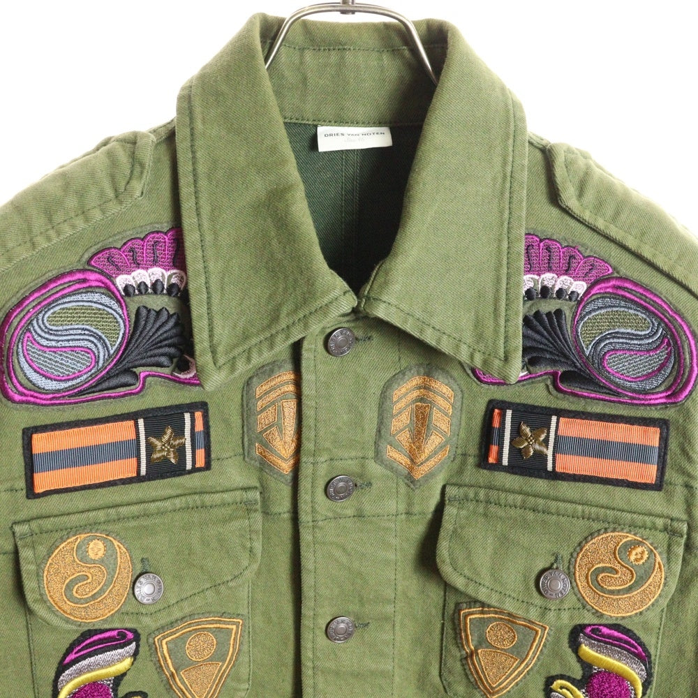 DRIES VAN NOTEN(ドリスヴァンノッテン) Military Jacket ワッペン付き ミリタリージャケット カーキ
