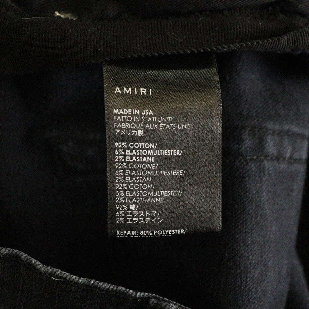 AMIRI(アミリ) MX-1 クラッシュ加工 ストレッチスキニーパンツ ブラック
