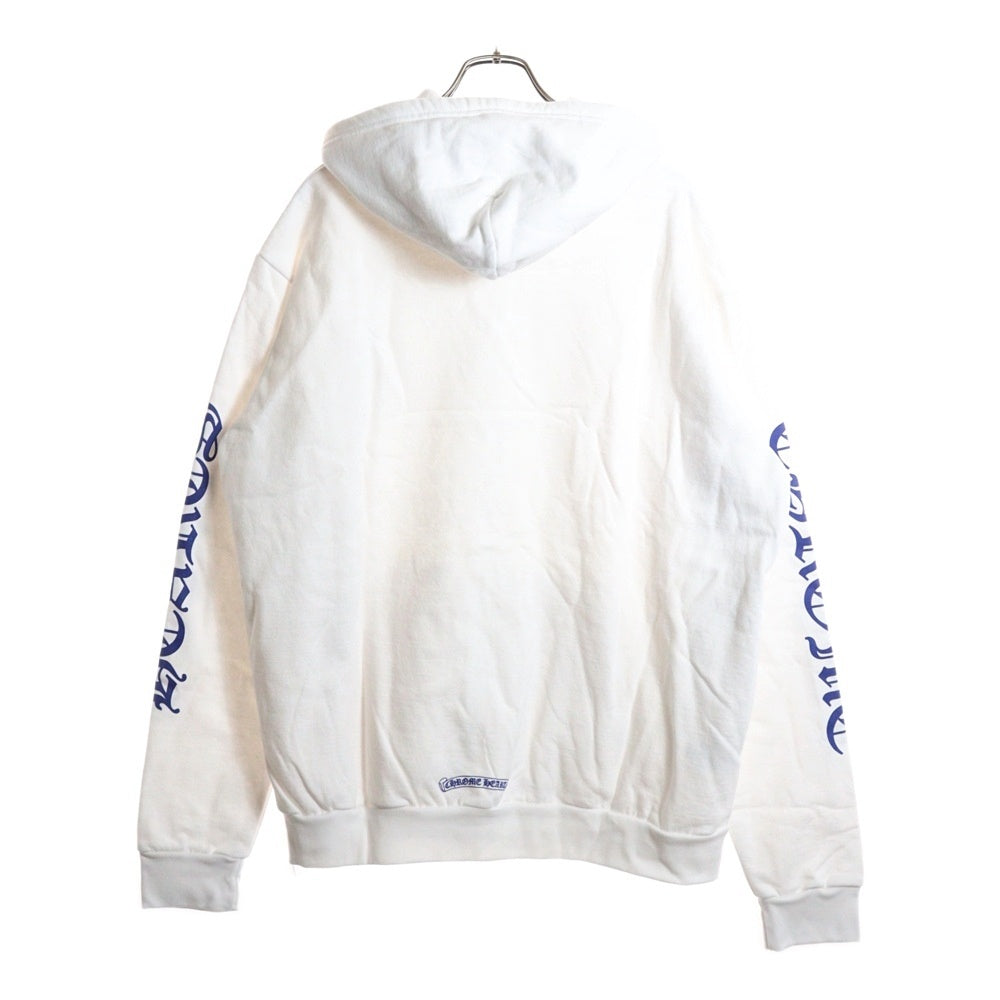 CHROME HEARTS(クロムハーツ) SWTSHRT HD ZIP アームロゴ ダガージップ ジップアップスウェットパーカー フーディー ホワイト