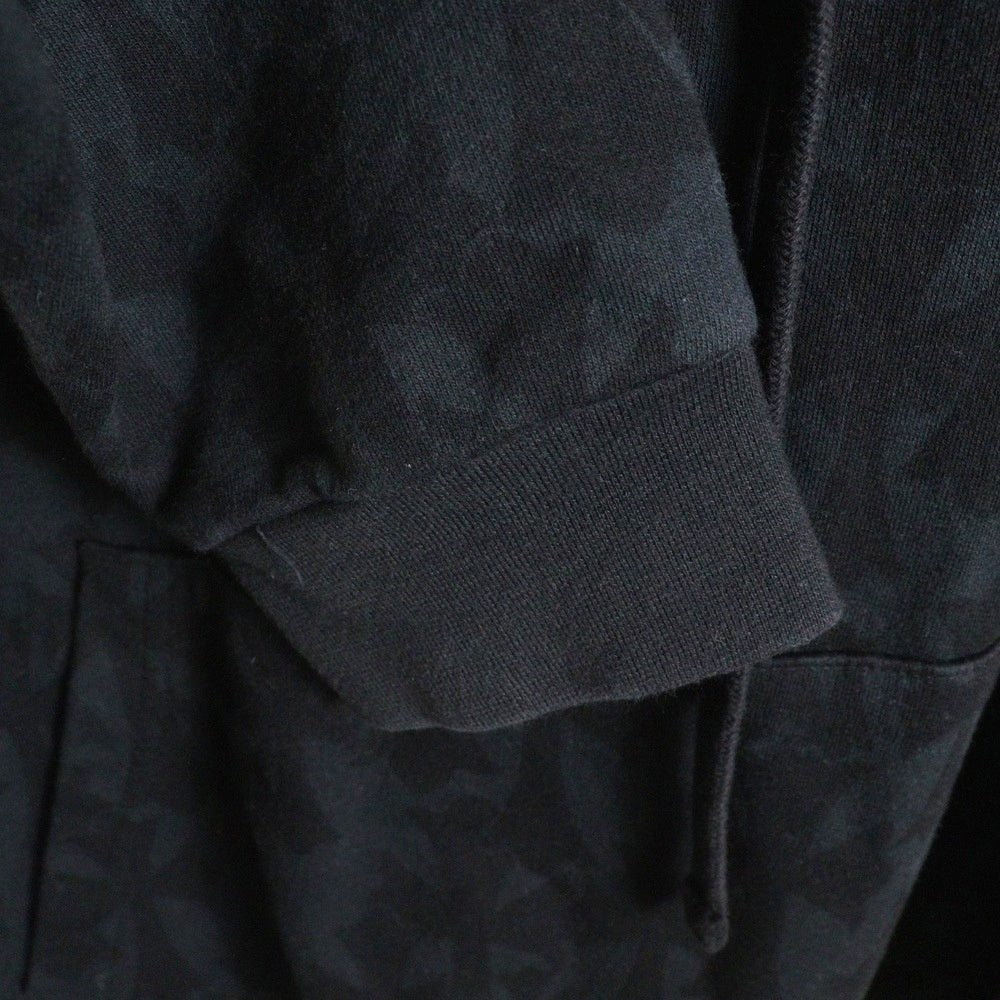 CHROME HEARTS(クロムハーツ) SWTSHRT PLVR GRAVEYARD グレイブヤード セメタリークロス総柄 アームフローラルプリント プルオーバースウェットパーカー フーディー ブラック