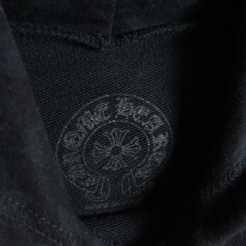 CHROME HEARTS(クロムハーツ) SWTSHRT PLVR GRAVEYARD グレイブヤード セメタリークロス総柄 アームフローラルプリント プルオーバースウェットパーカー フーディー ブラック
