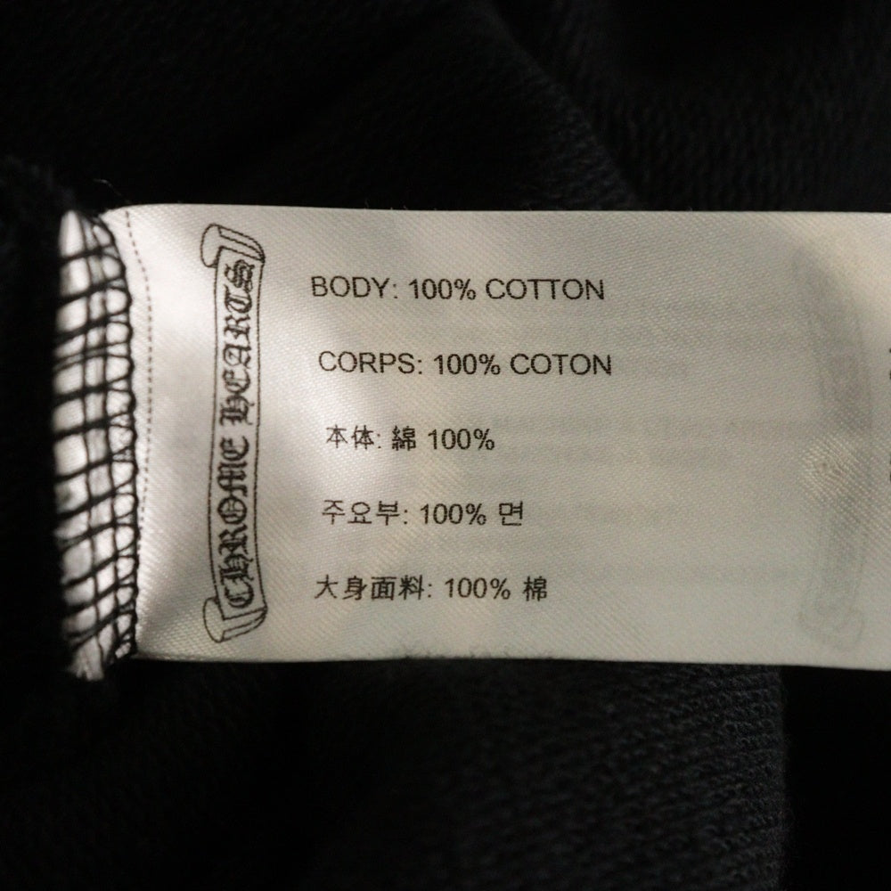 CHROME HEARTS(クロムハーツ) SWTSHRT PLVR GRAVEYARD グレイブヤード セメタリークロス総柄 アームフローラルプリント プルオーバースウェットパーカー フーディー ブラック