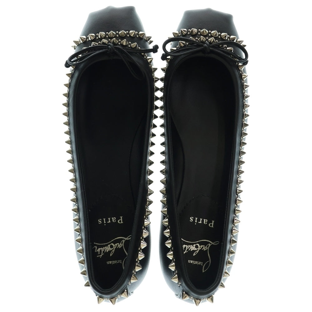 CHRISTIAN LOUBOUTIN(クリスチャンルブタン) Mamadrague Studded Ballet Flats スタッズ レザーシューズ ブラック レディース