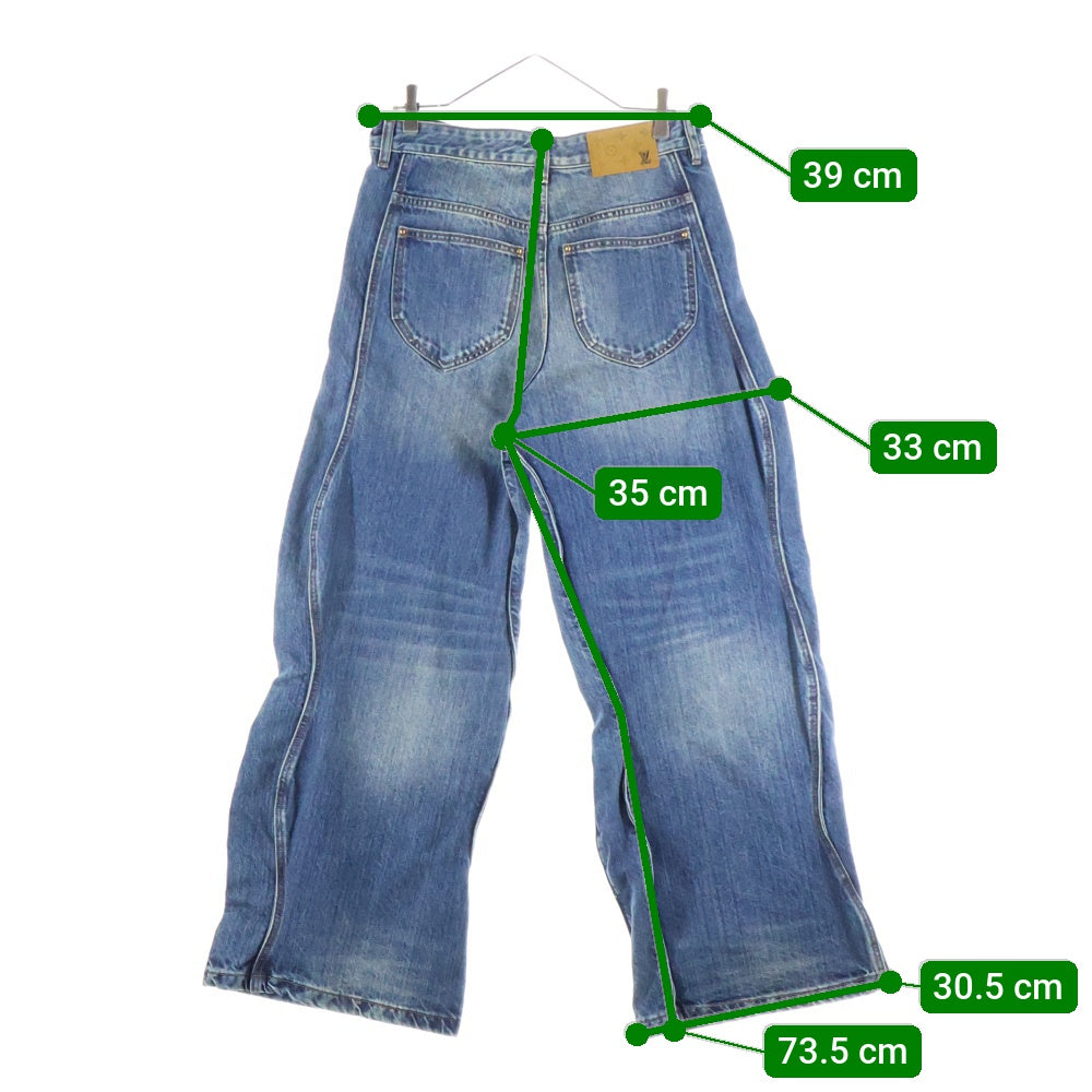 LOUIS VUITTON(ルイヴィトン) 23SS ウォッシュドウェイビーバギー デニムパンツ インディゴ RM231 YC7 HOD71W