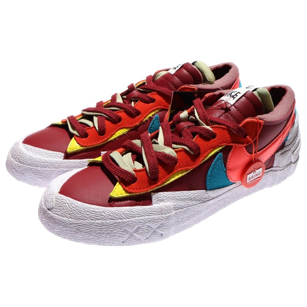 NIKE(ナイキ) ×KAWS ×sacai BLAZER LOW カウズ サカイ ブレザー ローカットスニーカー バーガンディー US8/26cm DM7901-600