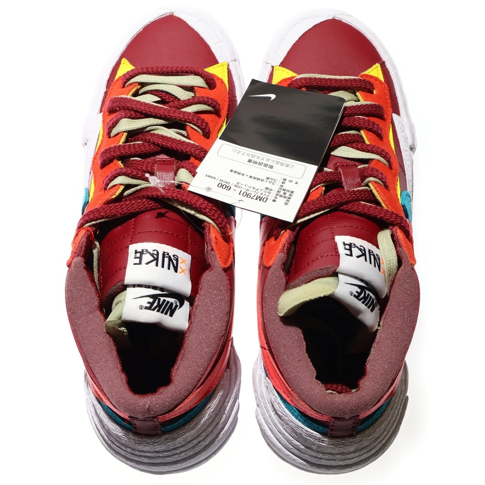 NIKE(ナイキ) ×KAWS ×sacai BLAZER LOW カウズ サカイ ブレザー ローカットスニーカー バーガンディー US8/26cm DM7901-600