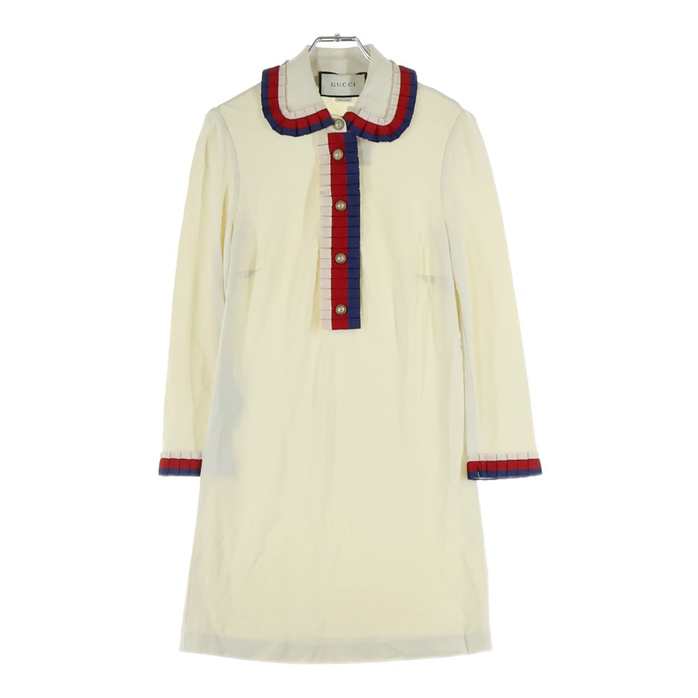 GUCCI(グッチ) Ribbon One Peace フリルリボンワンピース アイボリー 