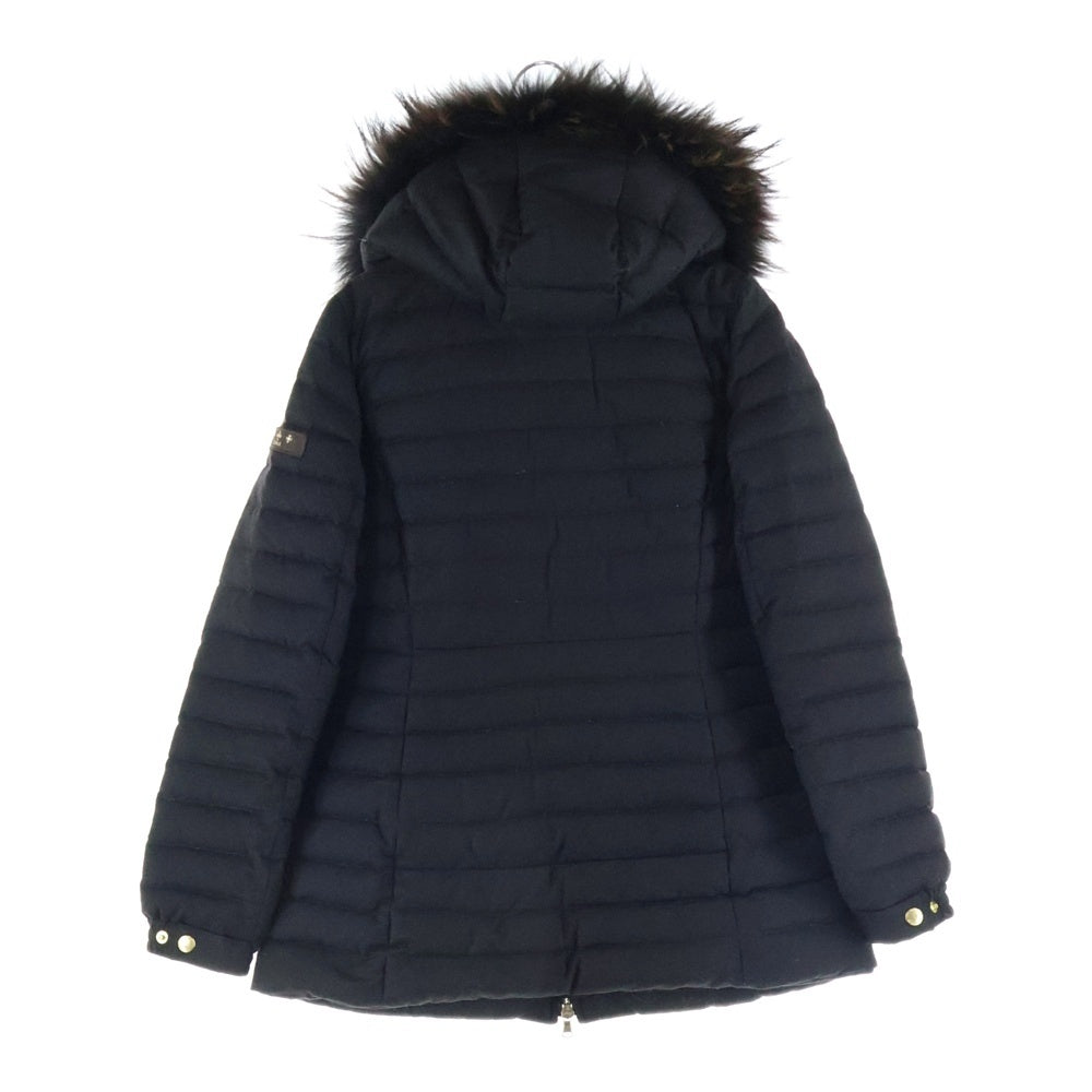 TATRAS(タトラス) Down Coat ロゴワッペン ファーダウンジャケット ダウンコート ブラック レディース LTA18A4652