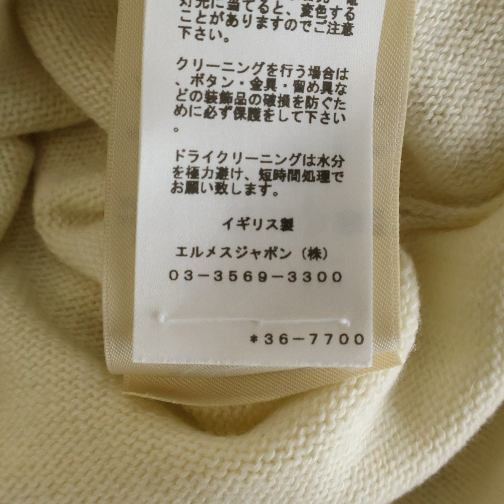 HERMES(エルメス) 23SS Cashmere knit One Peace カシミヤニット ロングワンピース レディース アイボリー