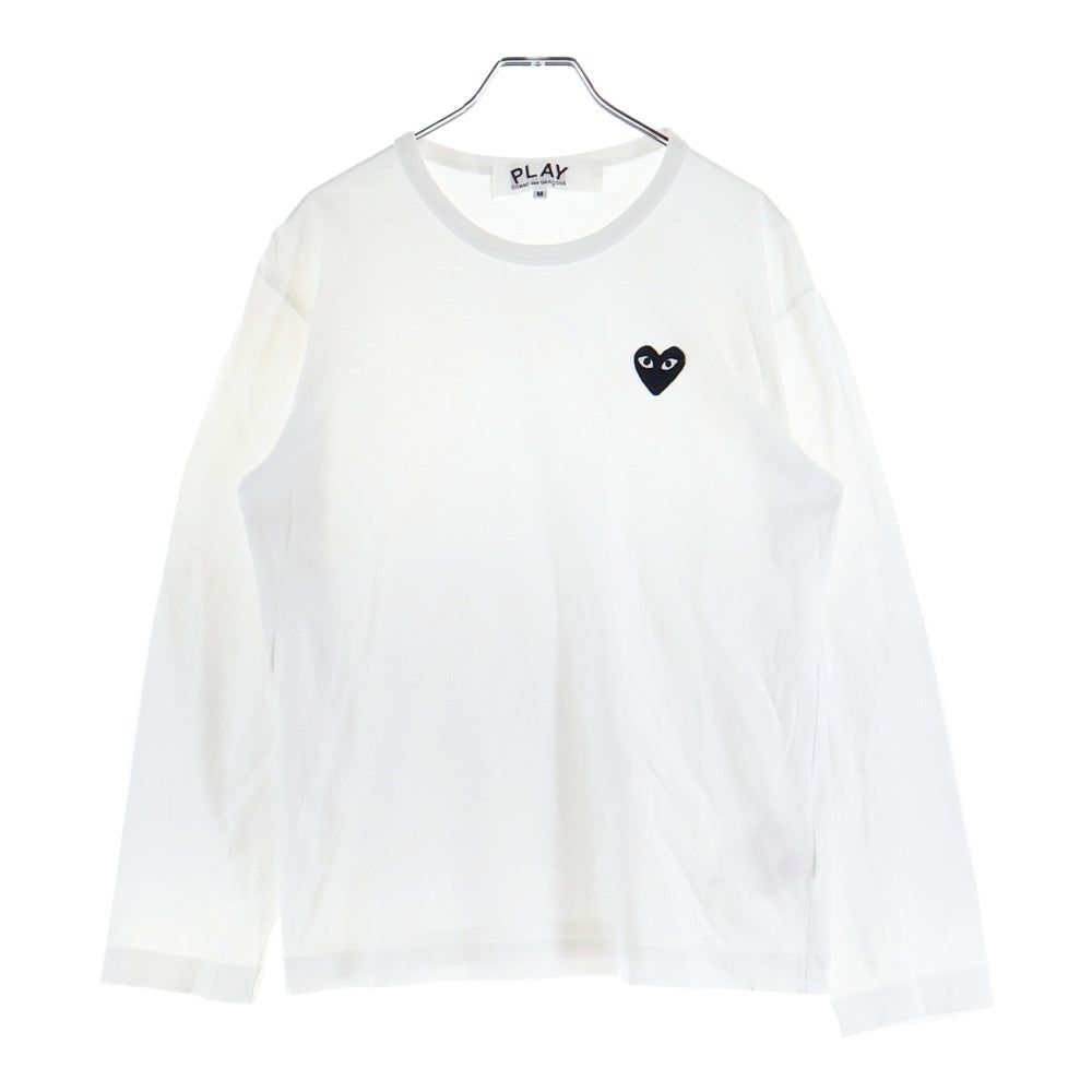 PLAY COMME des GARCONS(プレイコムデギャルソン) L/S T-Shirt ロゴ刺繍 長袖Tシャツ ロンT ホワイト AX-T120