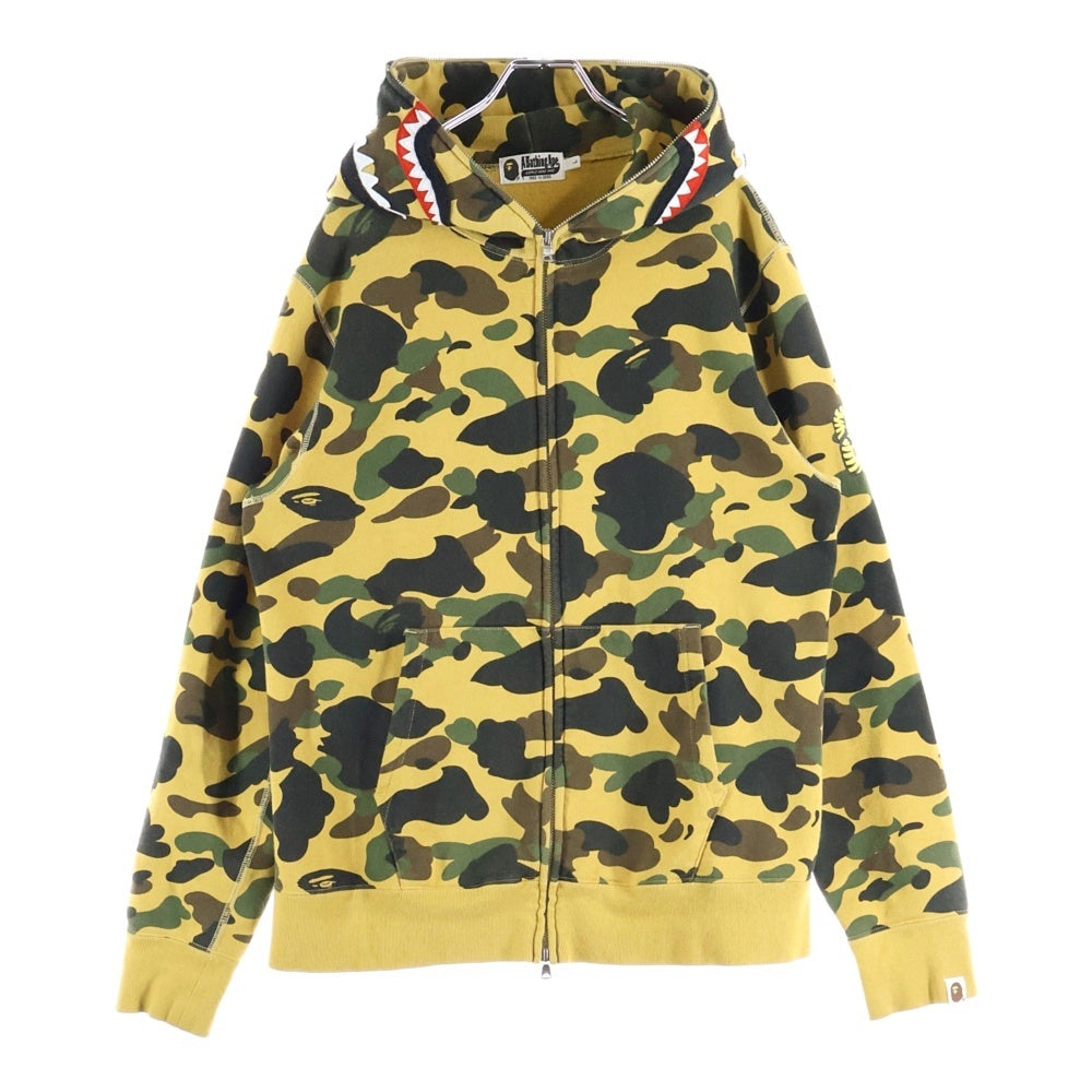 A BATHING APE(アベイシングエイプ) ABC CAMO SHARK PARKA フルジップ カモ シャーク フーディプルオーバーパーカー ブラウン 001ZPJ701006M