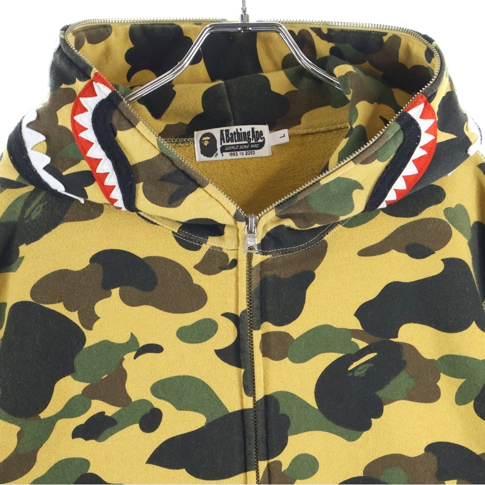 A BATHING APE(アベイシングエイプ) ABC CAMO SHARK PARKA フルジップ カモ シャーク フーディプルオーバーパーカー ブラウン 001ZPJ701006M