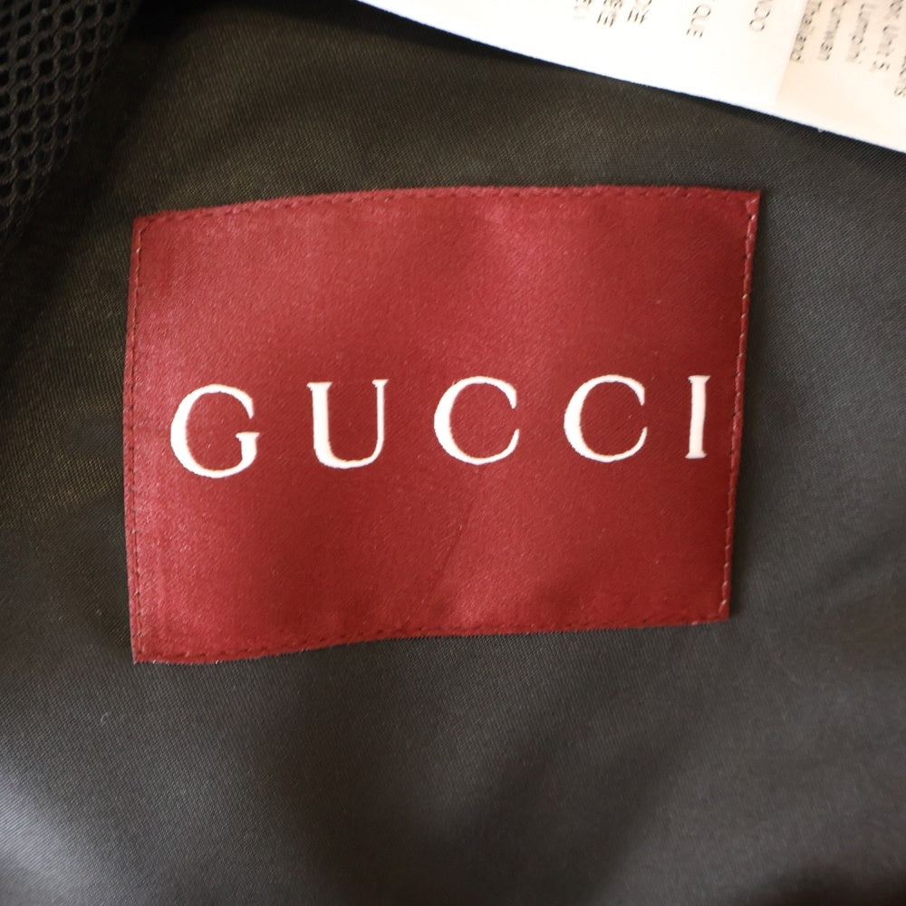 GUCCI(グッチ) Nylon Twill Jacket ロゴ刺繍ナイロンツイルジャケット ブラック 804964 ZAQ7