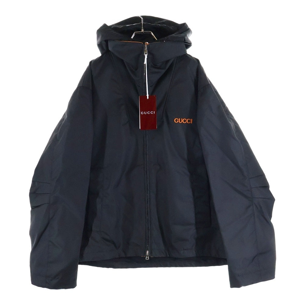 GUCCI(グッチ) Nylon Twill Jacket ロゴ刺繍ナイロンツイルジャケット ブラック 804964 ZAQ7