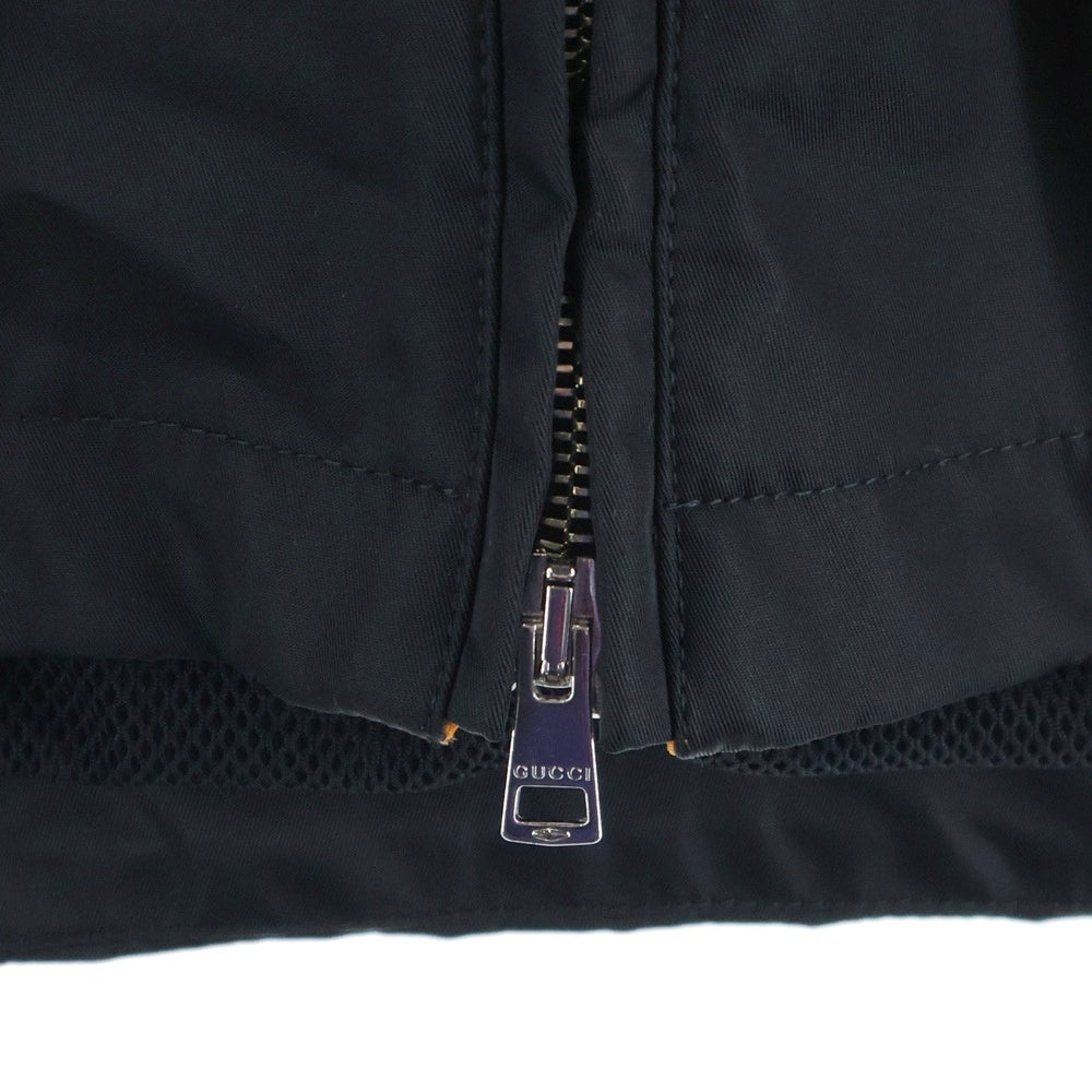 GUCCI(グッチ) Nylon Twill Jacket ロゴ刺繍ナイロンツイルジャケット ブラック 804964 ZAQ7