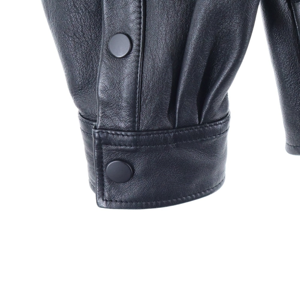 Acne Studios(アクネ ストゥディオズ) Leather Jacket オーバーサイズ レザージャケット ブラック FN-MN-LEAT000215 B70119-