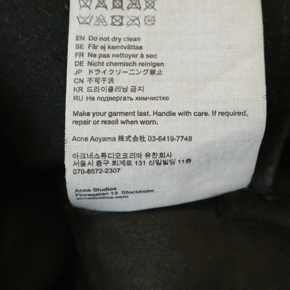 Acne Studios(アクネ ストゥディオズ) Leather Jacket オーバーサイズ レザージャケット ブラック FN-MN-LEAT000215 B70119-