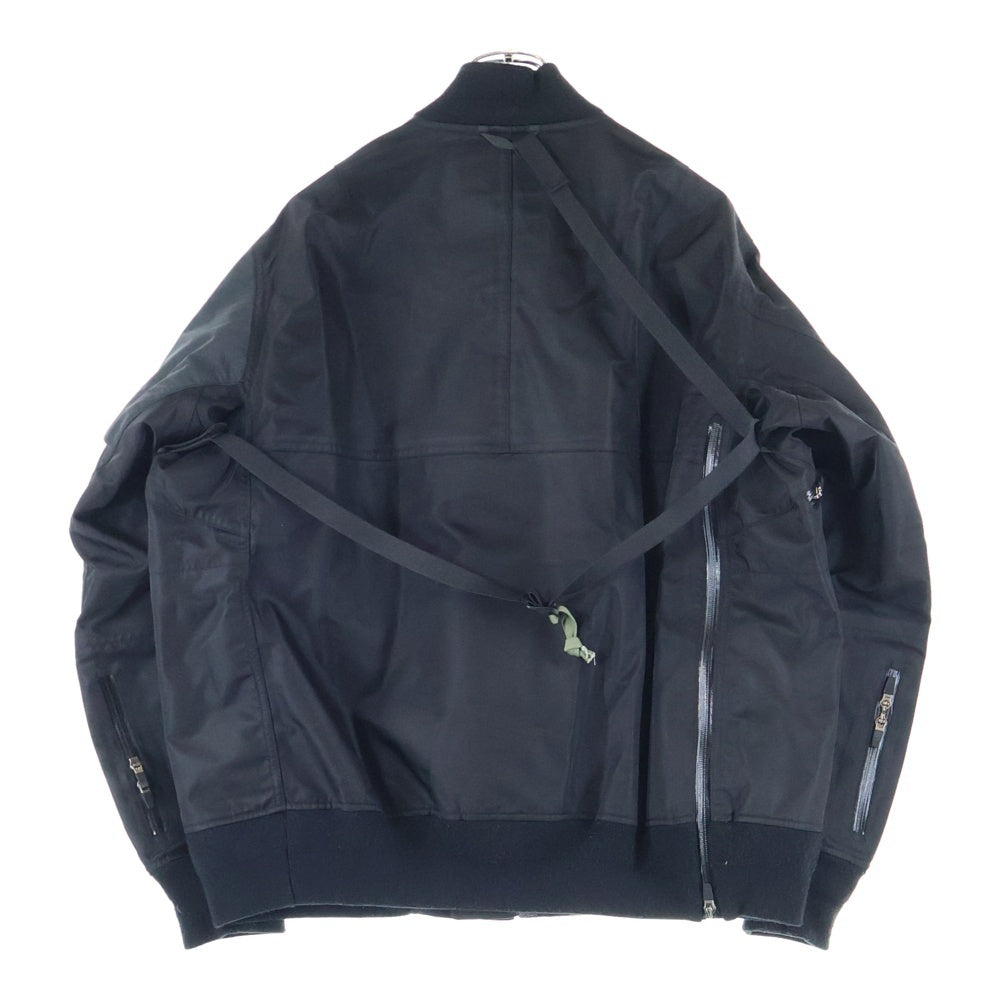 Sacai(サカイ) 22SS ×ACRONYM BOMBER JAKET MA-1 アクロニウム ナイロンボンバージャケット ブラック 22-02762M